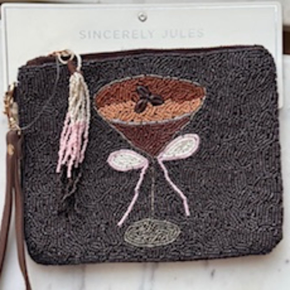 Large Beaded Espresso Martini Wristlet *NEW*